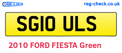 SG10ULS are the vehicle registration plates.