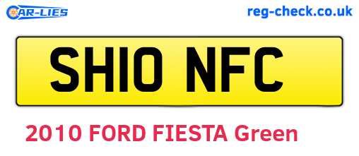 SH10NFC are the vehicle registration plates.