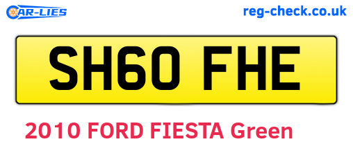SH60FHE are the vehicle registration plates.