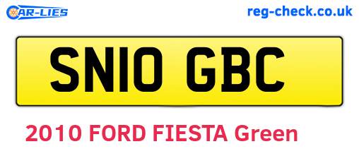SN10GBC are the vehicle registration plates.
