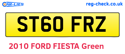 ST60FRZ are the vehicle registration plates.