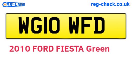 WG10WFD are the vehicle registration plates.
