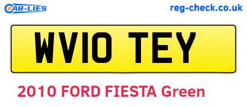 WV10TEY are the vehicle registration plates.