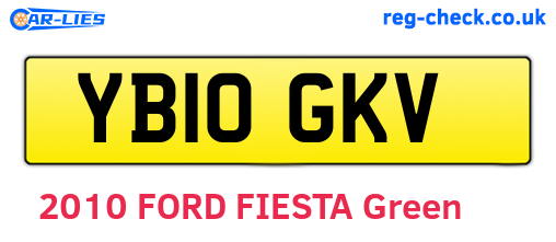 YB10GKV are the vehicle registration plates.