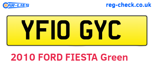 YF10GYC are the vehicle registration plates.