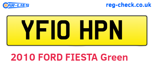 YF10HPN are the vehicle registration plates.
