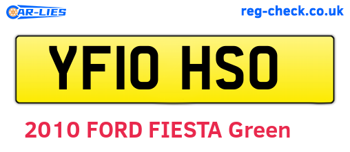YF10HSO are the vehicle registration plates.