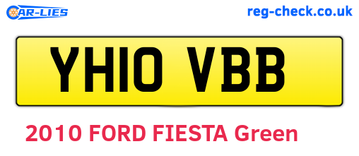 YH10VBB are the vehicle registration plates.