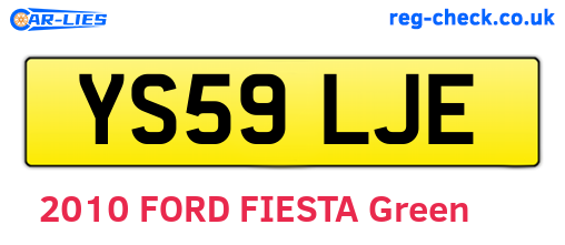 YS59LJE are the vehicle registration plates.