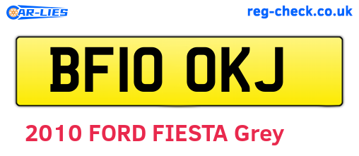 BF10OKJ are the vehicle registration plates.