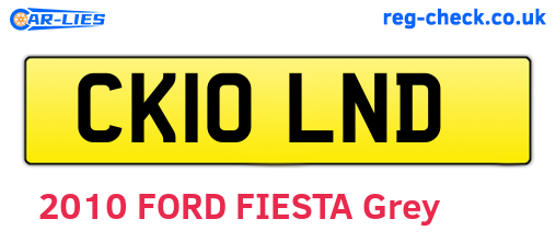 CK10LND are the vehicle registration plates.