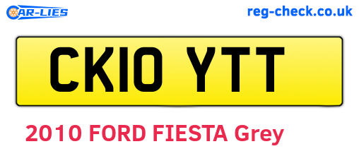 CK10YTT are the vehicle registration plates.