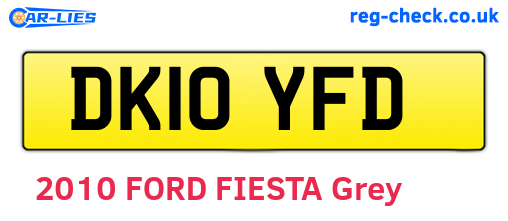 DK10YFD are the vehicle registration plates.