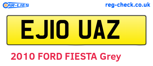 EJ10UAZ are the vehicle registration plates.