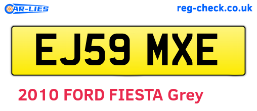 EJ59MXE are the vehicle registration plates.
