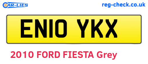 EN10YKX are the vehicle registration plates.