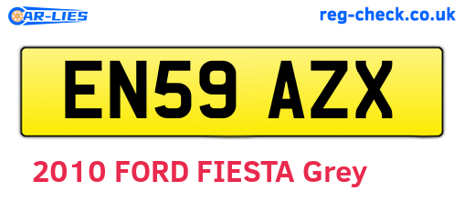 EN59AZX are the vehicle registration plates.