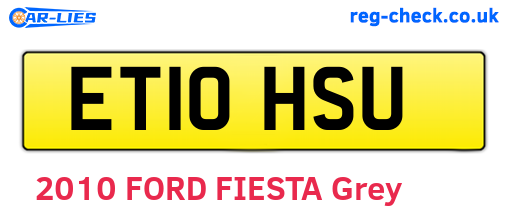 ET10HSU are the vehicle registration plates.