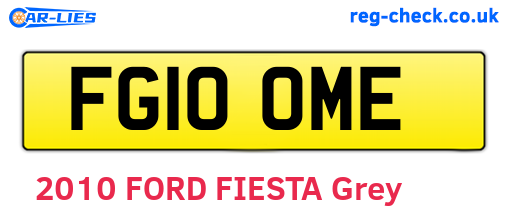 FG10OME are the vehicle registration plates.