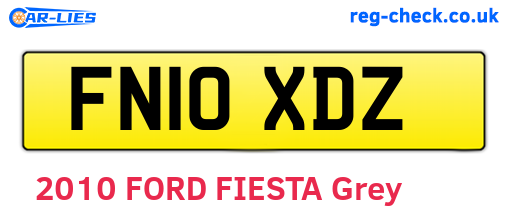 FN10XDZ are the vehicle registration plates.