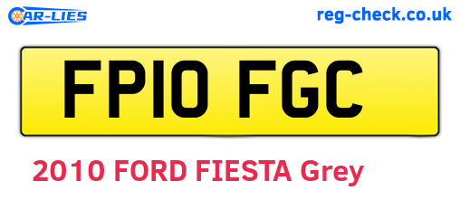 FP10FGC are the vehicle registration plates.