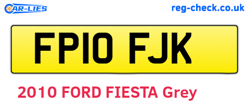 FP10FJK are the vehicle registration plates.
