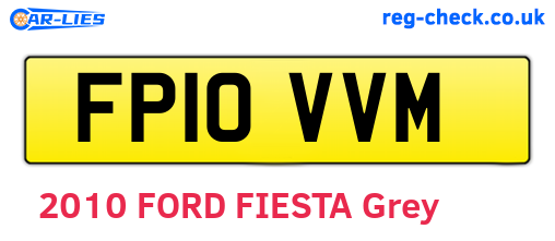 FP10VVM are the vehicle registration plates.
