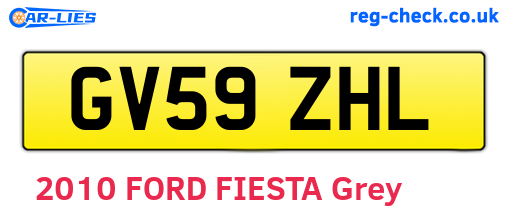 GV59ZHL are the vehicle registration plates.