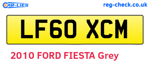LF60XCM are the vehicle registration plates.