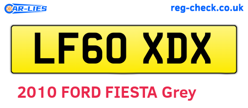 LF60XDX are the vehicle registration plates.