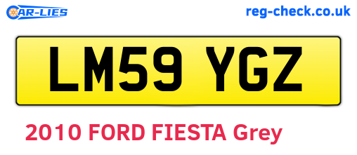 LM59YGZ are the vehicle registration plates.