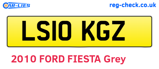 LS10KGZ are the vehicle registration plates.