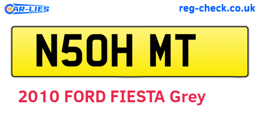 N50HMT are the vehicle registration plates.