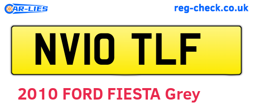 NV10TLF are the vehicle registration plates.