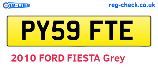 PY59FTE are the vehicle registration plates.