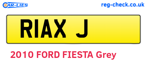 R1AXJ are the vehicle registration plates.
