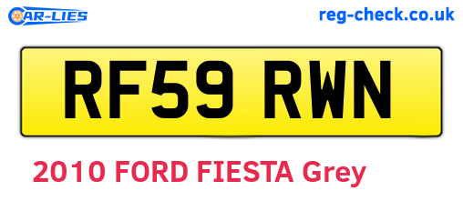 RF59RWN are the vehicle registration plates.
