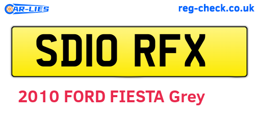 SD10RFX are the vehicle registration plates.