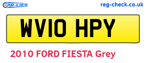 WV10HPY are the vehicle registration plates.