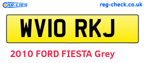 WV10RKJ are the vehicle registration plates.