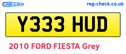 Y333HUD are the vehicle registration plates.