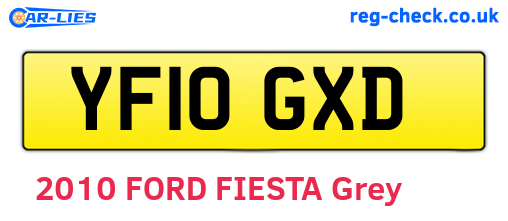 YF10GXD are the vehicle registration plates.