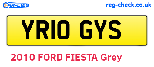YR10GYS are the vehicle registration plates.