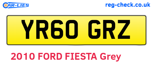 YR60GRZ are the vehicle registration plates.