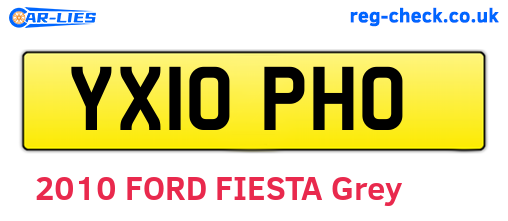 YX10PHO are the vehicle registration plates.