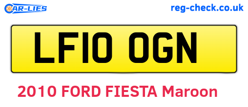 LF10OGN are the vehicle registration plates.