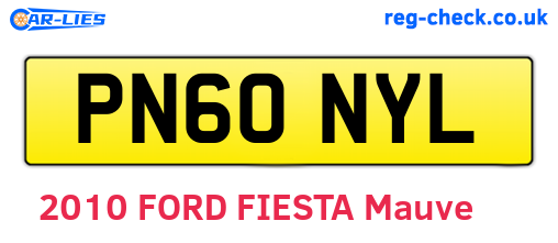PN60NYL are the vehicle registration plates.