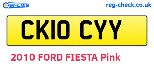 CK10CYY are the vehicle registration plates.