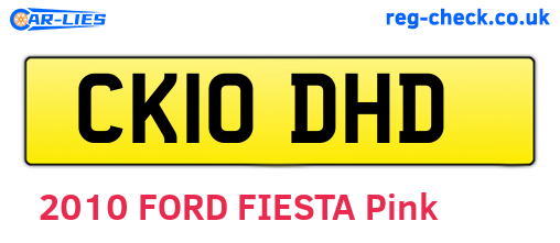 CK10DHD are the vehicle registration plates.