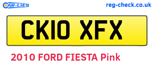 CK10XFX are the vehicle registration plates.